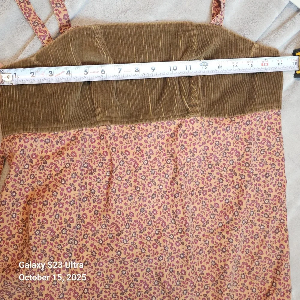 Handmade‎ One Of A Kind Corderoy Cami Top Women's Large Backless Festival Boho